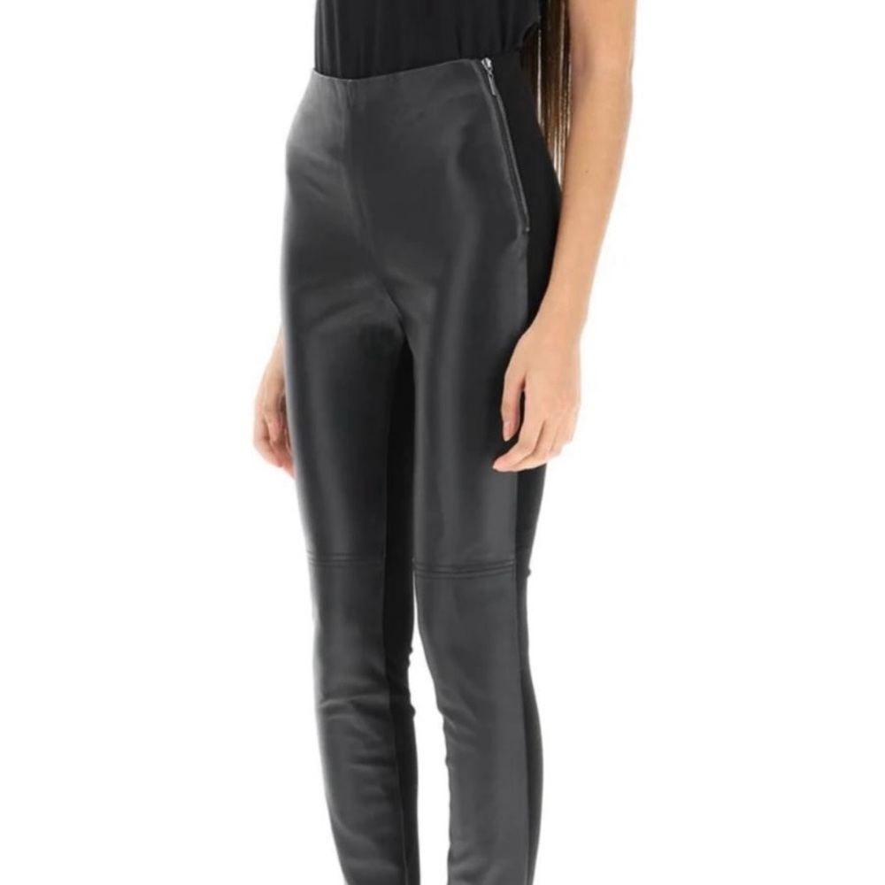 MARCIANO lamb leather and stretchy cloth
